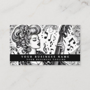 Cartes de visite Vintage Retro Glam Girl