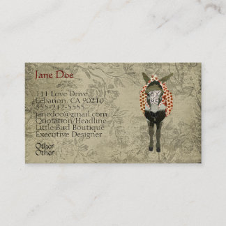 Cartes de visite vintages blancs d'âne rose