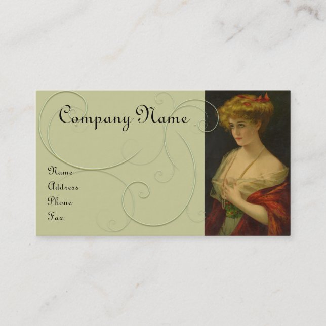 Cartes de visite vintages de beauté (Devant)
