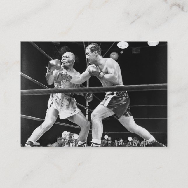 Cartes de visite vintages de boxe (Devant)