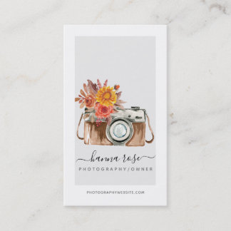 Cartes de visite vintages de caméra aquarelle