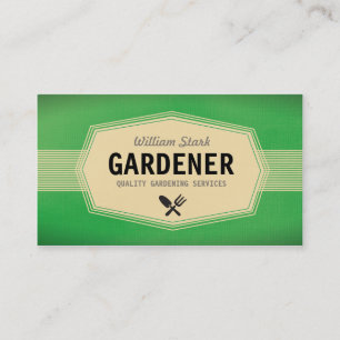 Cartes de visite vintages de jardinier