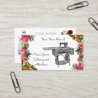 Cartes de visite vintages de Seamstress Machine à