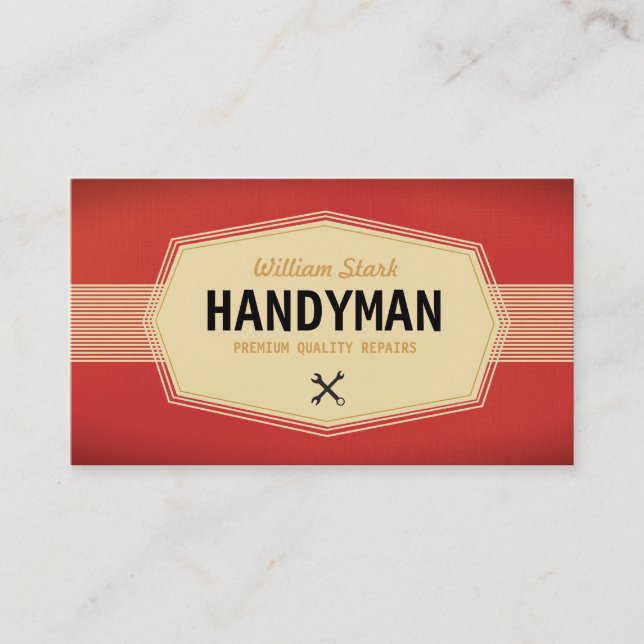 Cartes de visite vintages Handyman (Devant)