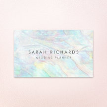 Cartes de visite Wedding planner opal simple et él
