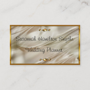 Cartes de visite Wedding planners de la soie d'ivo