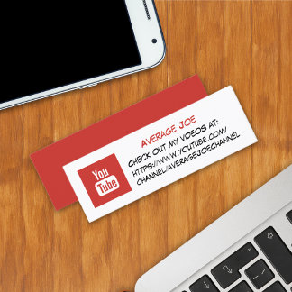 Cartes de visite Youtube / Appel à l'action
