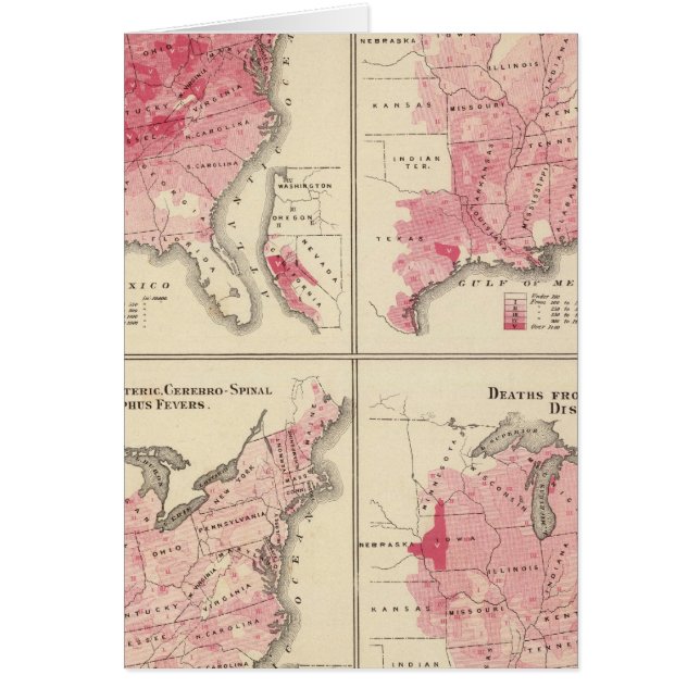 Cartes de vitalité des États-Unis (Devant)