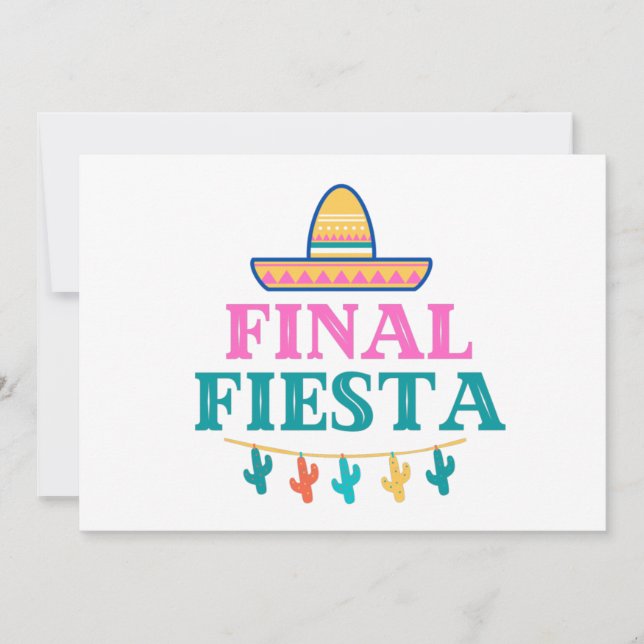 Cartes de vœux à chapeau sombrero de Fiesta final (Devant)