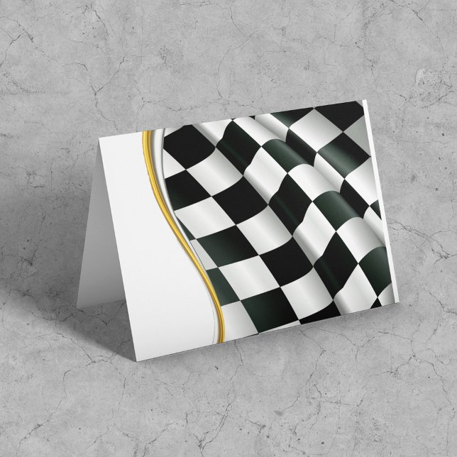 Cartes de voeux À damiers Drapeau (Créateur téléchargé)