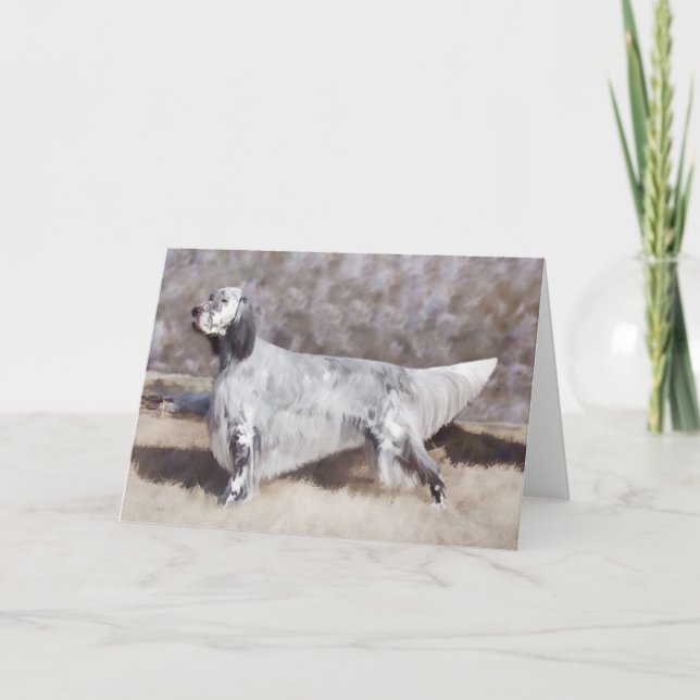 Cartes de voeux Anglais Setter (Devant)