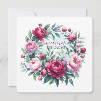 Cartes de voeux Art Imprimer "maman nous t'aimons"