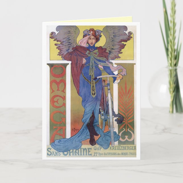 Cartes de voeux Art Nouveau Angel (Devant)