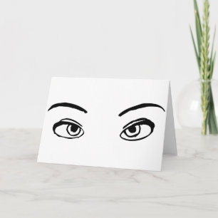 Cartes de voeux aux yeux noirs
