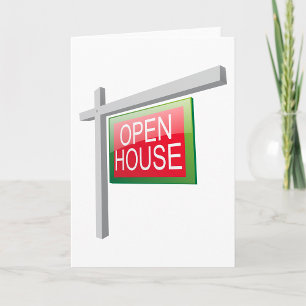 Cartes de vœux avec pancarte de maison à vendre
