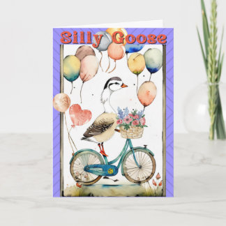 Cartes de vœux ballons Silly Goose carte d'anniver