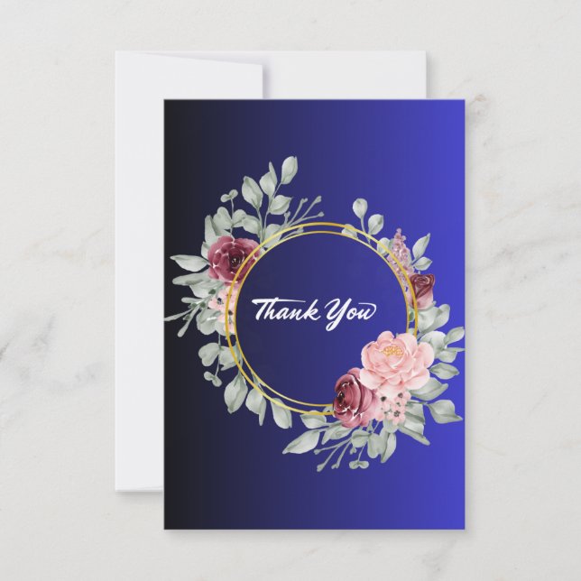 Cartes de voeux Blue Merci (Devant)