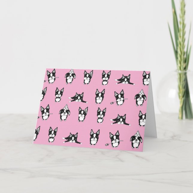 Cartes de voeux Boston Terriers (Devant)
