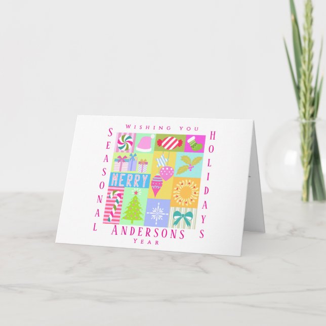 Cartes de voeux Calendrier de Noël (Devant)