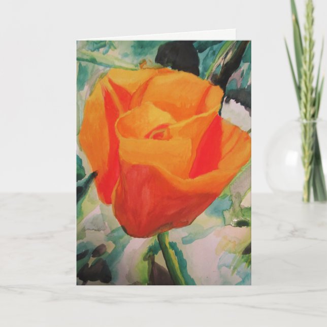 Cartes de voeux "California Poppy" par Amber Larse (Devant)