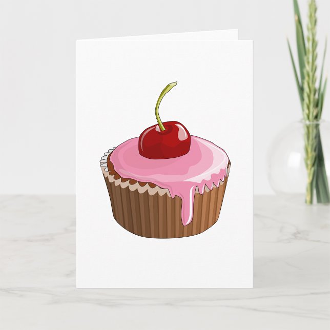 Cartes de voeux Cerry Cupcake (Créateur téléchargé)