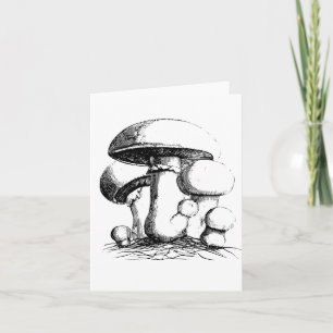 Cartes de vœux champignons de prairie