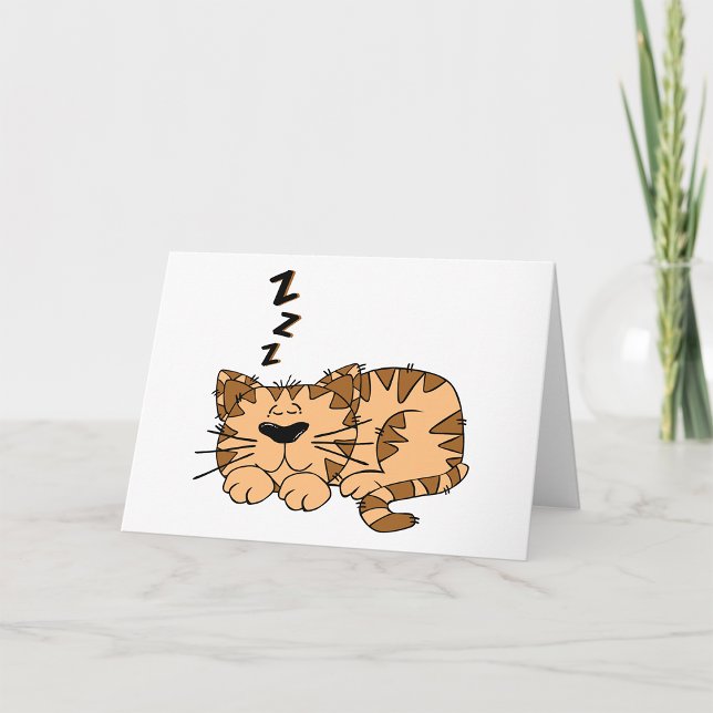 Cartes de voeux couchage de chats (Créateur téléchargé)