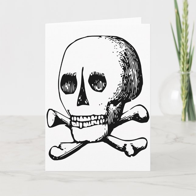 Cartes De Voeux Crâne Et Os (Créateur téléchargé)