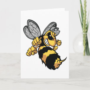 Cartes de voeux d'abeilles très en colère