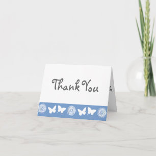 Cartes de vœux Daisies et Papillons en Pervenche