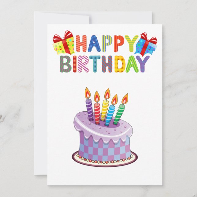 cartes de voeux d'anniversaire (Devant)