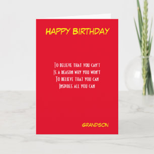 Cartes de voeux d'anniversaire de motivation de gr