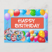 Cartes de vœux d'anniversaire pour enfants Carte p