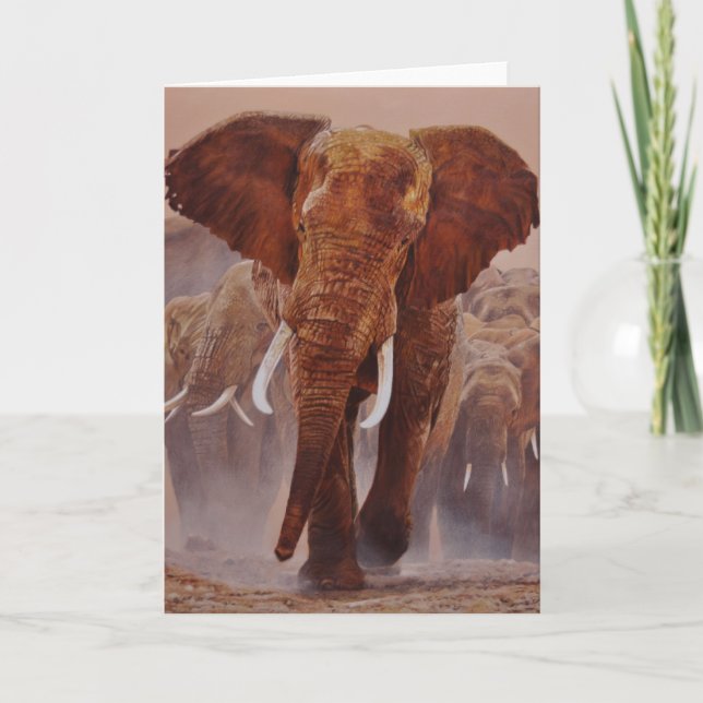 Cartes de voeux d'art de faune de Combes de type (Devant)