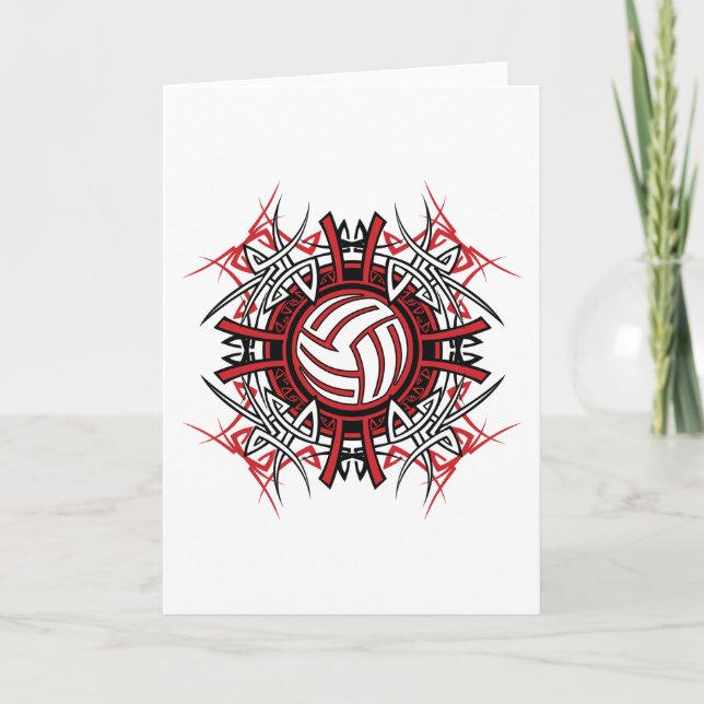 Cartes de voeux d'art de volleyball (Devant)