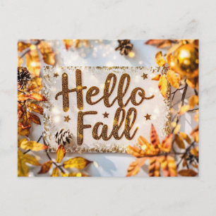 Cartes de vœux d'automne avec citrouilles et fleur