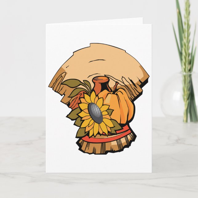 Cartes de voeux de bannière de récolte (Devant)