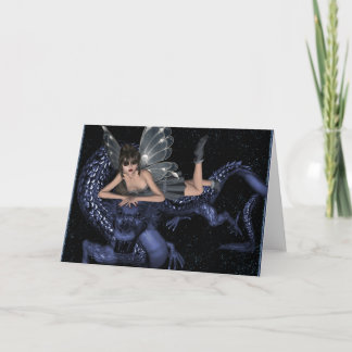 Cartes de voeux de blanc d'imaginaire de dragon de