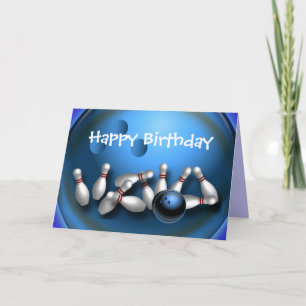 Cartes de voeux de Bowling personnalisées Cartes p