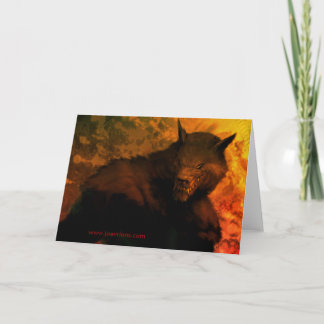 Cartes de voeux de buste de loup-garou