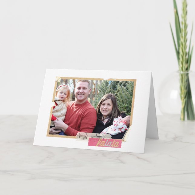 Cartes de voeux de cadre de photo de Noël vieilles (Devant)