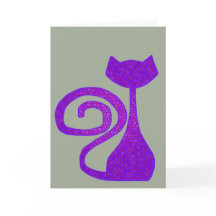 Cartes de voeux de chat de Bouclé-Queue