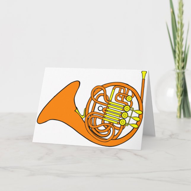 Cartes de voeux de cor de harmonie (Devant)
