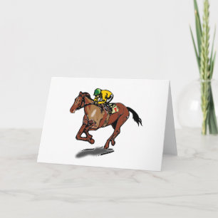 Cartes de voeux de course à cheval