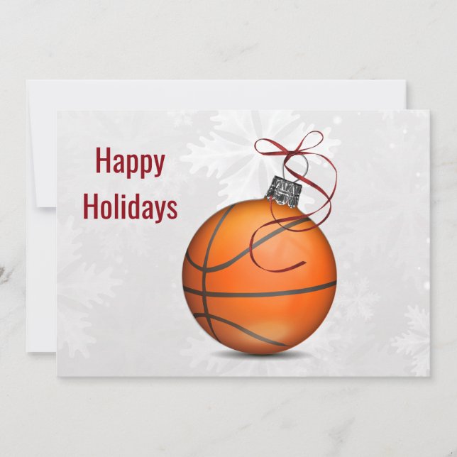 Cartes de vœux de joueur de basket-ball (Devant)