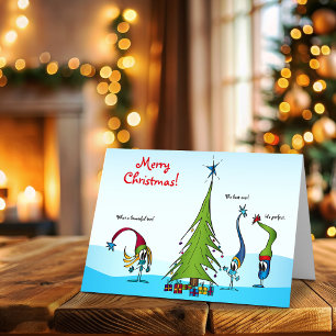 Cartes de voeux de joyeux personnages de Noël