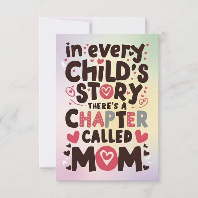 Cartes de voeux de la fête de la mère "Maman Lumiè (Devant)