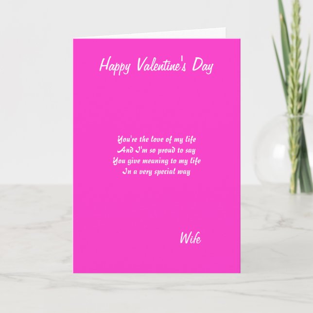 Cartes de voeux de la Saint-Valentin de la femme (Devant)
