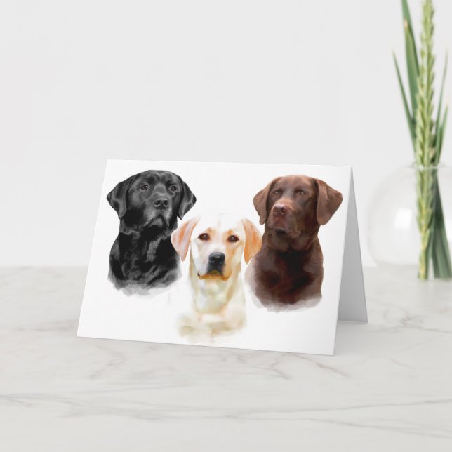 Cartes de voeux de labrador retriever (Devant)
