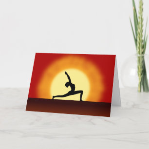 Cartes de voeux de lever de soleil de silhouette